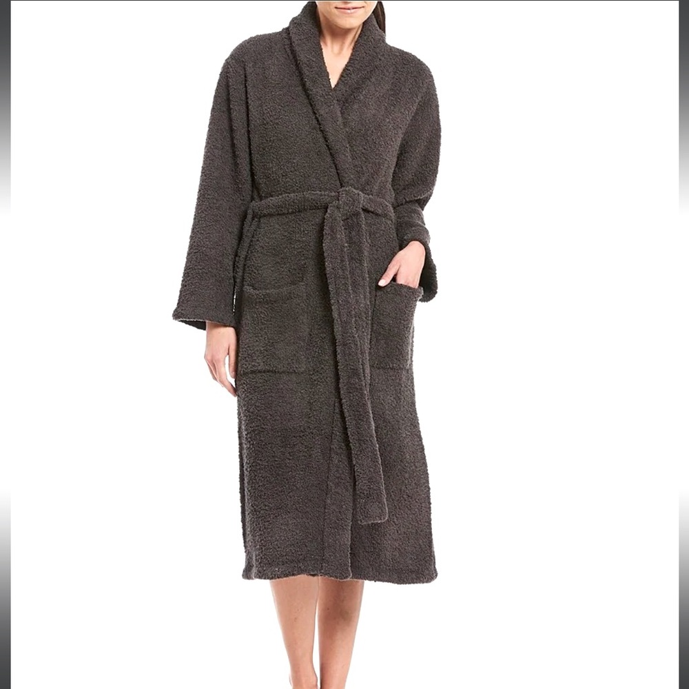 Unisex Barefoot Dreams Cozy Chic Robe in Carbon color